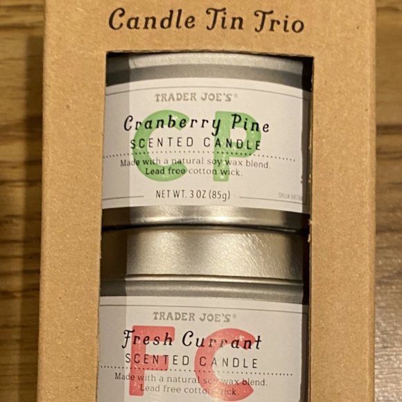 Trader Joe's Accents Trader Joes Candle Trio Soy Wax Blend Nutmeg